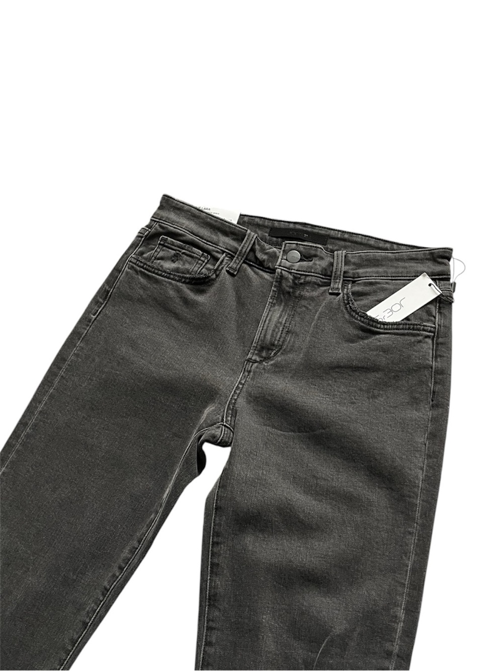Joe's The Lara Mid-Rise Cigarette Straight-Leg Ankle Jeans - Faded Black - Picture 4 of 9